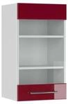 VICCO H&auml;ngeglasschrank 40 cm Bordeaux Hochglanz K&uuml;chenschrank H&auml;ngeschrank