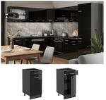 Vicco Schubunterschrank K&uuml;chenschrank R-Line Solid Anthrazit Schwarz 40 cm modern