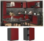 Vicco H&auml;ngeschrank K&uuml;chenschrank K&uuml;chenm&ouml;bel R-Line J-Shape Anthrazit Rot 45 cm