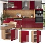 Vicco H&auml;ngeschrank K&uuml;chenschrank K&uuml;chenm&ouml;bel Fame-Line Eiche Rot Bordeaux modern