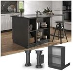 Regalinselunterschrank K&uuml;chenschrank K&uuml;chenm&ouml;bel Fame-Line Anthrazit 60 cm modern