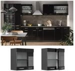 Vicco Glash&auml;ngeschrank K&uuml;chenschrank R-Line Solid Anthrazit Schwarz 60 cm modern