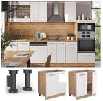 Vicco Unterschrank K&uuml;chenschrank K&uuml;chenm&ouml;bel Fame-Line Eiche Wei&szlig; modern 80 cm