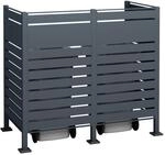 Westmann Metall M&uuml;lltonnenverkleidung Planum anthrazit 150cm - versch. Ausf&uuml;hrungen