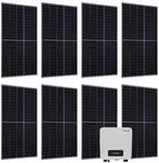 Juskys Solaranlage Set 3000 W Photovoltaik Anlage 8 Solarmodule, Wechselrichter und