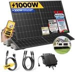 Balkonkraftwerk 1000W/800W Solaranlage mit Garten Halterung Steckerfertig WIFI