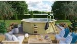 CHILLROI Achteckiger Massivholzpool, 357,5 x 357,5 x 124 cm, Modell 1 X Folie...