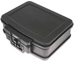 HMF 250437 Feuerfeste wasserdichte Dokumentenbox mit Zahlenschloss, DIN A4, 44,5 x