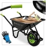 Juskys Schubkarre Garden - 100 Liter - 250 kg - Luftreifen mit Metall Felge - Wanne