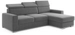 M-Punkt Ecksofa TOKIO mit Bett und Bettkasten Sofa/Schlafsofa - Anthrazit/Grau
