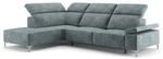 VitaliSpa Ecksofa Loungesofa Boxspringsofa James Grau Relaxfunktion 218x86 cm modern