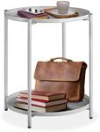 tectake&reg; Beistelltisch, Stahl, filigranes Gestell, 45,5 x 45,5 x 53 cm