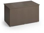 Oskar XXL Polyrattan Kissenbox 950L Auflagenbox Braun Gartenbox Gartentruhe