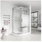HOME DELUXE Dampfdusche mit Wasserfall und Dampfsauna WHITE PEARL - 120 x 80 cm...