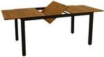 DEGAMO Ausziehtisch MILOS 150/200x90cm, Aluminium anthrazit + Akazie ge&ouml;lt,