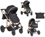 Moni Kombikinderwagen 2 in 1 Thira Babywanne, umbaubar, Sportsitz, Fu&szlig;abdeckung