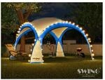 Swing&Harmonie LED Event Pavillon 3,6 x 3,6m DomeShelter Garten Pavillion inkl.