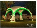 Swing&Harmonie LED Event Pavillon 3,6 x 3,6m DomeShelter Garten Pavillion inkl.