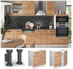 Vicco Sp&uuml;lenunterschrank K&uuml;chenschrank K&uuml;chenm&ouml;bel Fame-Line Wei&szlig; Eiche modern