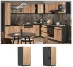 Vicco H&auml;ngeschrank K&uuml;chenschrank K&uuml;chenm&ouml;bel R-Line J-Shape Anthrazit Eiche 30 cm