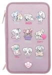 Depesche 3-Fach Federtasche LED Hunde mit Stifte TOPModel 20 x 13 x 7,5 cm