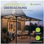 Juskys Terrassendach Borneo 5x3 m Aluminium mit Doppelstegplatten