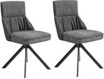 byLIVING Esszimmerstuhl CALIFORNIA, 2er Set, Webstoff anthrazit, Gestell schwarz