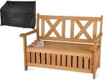needs&wants&reg; Gartenbank Holz wetterfest mit Stauraum und Abdeckung, 2-Sitzer