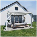 Weide Deluxe Wand Pergola Voll Aluminium 3 x 4 M Lamellendach wei&szlig;?