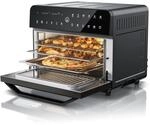 Arendo Hei&szlig;luftfritteuse 1800 Watt, Minibackofen, Airfryer, 25L, Edelstahl,