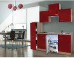 Respekta K&uuml;chenzeile KB180ESR 180 cm Rot-Eiche S&auml;gerau Nachbildung