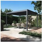 Pergola Pavillon mit Lamellen Dach Oasis 3,6 x 4m anthrazit