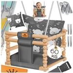 KIDIZ&reg; Babyschaukel Kinderschaukel Schaukelsitz mit Polsterung Holz-Schaukel...