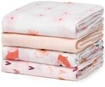 Momcozy Muslin Swaddle Blanket Babytuch 4 Pack bedruckt
