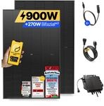 Balkonkraftwerk 900W/800W Solaranlage Steckerfertig WIFI Komplettset...