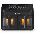 Juskys Hei&szlig;luftfritteuse 9 L Doppelkammer - 2 K&ouml;rbe, 9 Programme, Smart Finish,