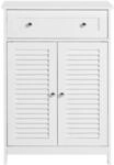 SoBuy Badunterschrank mit 1 Schublade Wei&szlig; 60x35x87cm Rustikal