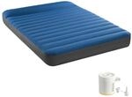 INTEX 64012 - Luftbett - Full Dura-Beam Truaire inkl. USB-Luftpumpe (blau,
