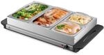 Steinborg Edelstahl Buffetw&auml;rmer Speisew&auml;rmer BPA-frei 300 Watt