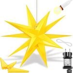 KESSER&reg; Leuchtstern 3D, LED Weihnachtsstern mit Timer f&uuml;r innen und au&szlig;en,