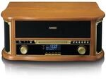Lenco Retro-Schallplattenspieler aus Holz mit Bluetooth&reg;, DAB+/FM-Radio,