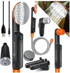 KESSER&reg; Campingdusche mit Akku Tauchpumpe Handbrause 2x 2200mAh-Lithium-Akku,