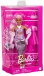 Mattel HYV25 - Barbie - Deluxe Style - Puppe mit violettem Metallic-Outfit,