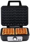 ALPINA Waffeleisen, 1000 Watt, Scharz-Silber
