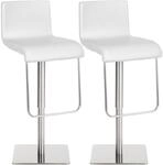CLP 2er Set Barhocker mit Lehne Limon, Barst&uuml;hle mit Kunstlederbez&uuml;gen