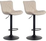 CLP 2er Set Barhocker Emma - H&ouml;henverstellbare Barst&uuml;hle - 360&deg; Drehst&uuml;hle...