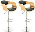 CLP 2er Set Barhocker Kingston Mit Kunstlederbezug I H&ouml;henverstellbarer Barstuhl Mit