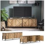 Vicco TV-Lowboard Hatto, Eiche Evoke, 156,8 x 50 cm, Fernsehtisch, Wohnzimmer