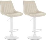 CLP 2er Set Barhocker Toni Kunstleder I H&ouml;henverstellbarer Barstuhl Mit