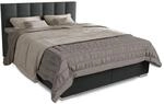 Juskys Boxspringbett Seattle 180x200cm - weicher Malmo-Stoff, komfortable